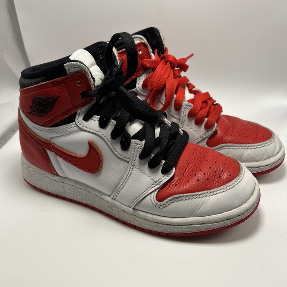 Nike Other - Nike Air Jordan Retro 1 Red/White Youth Size 3.5Y